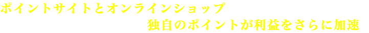 ポイントサイトとオンラインショップ 独自のポイントが利益をさらに加速